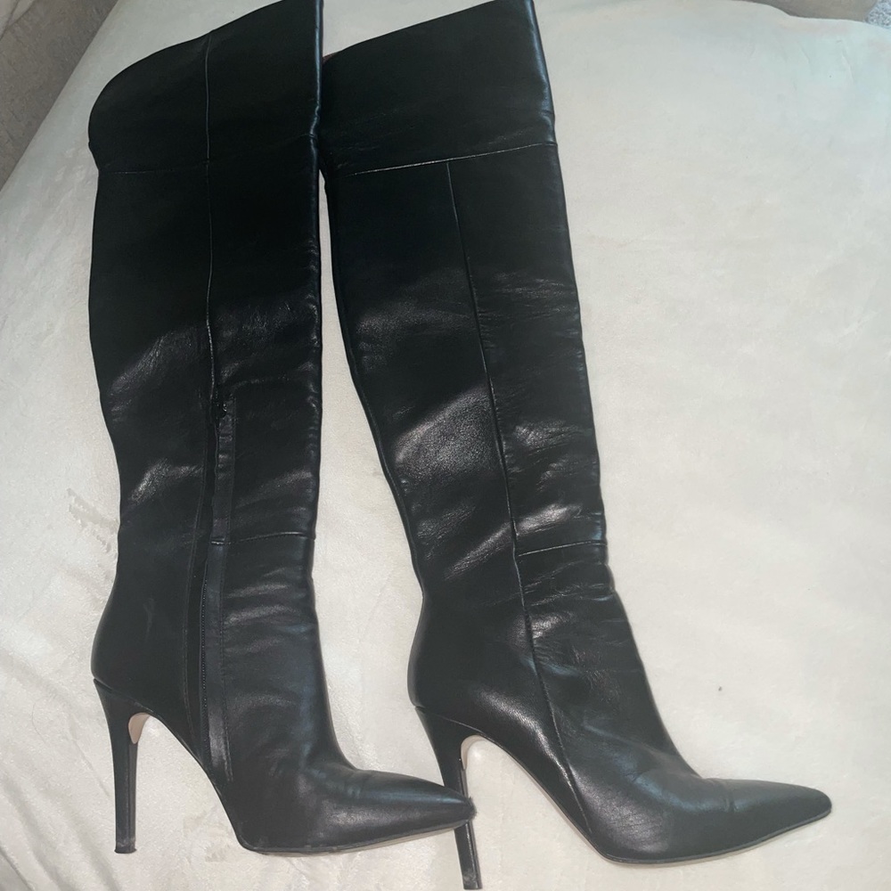 BCBGMaxazria Genuine Leather Over the Knee Boots